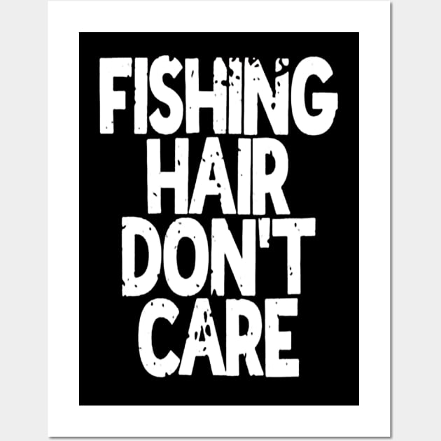Fishing Hair Don't Care Wall Art by nicolasleonard